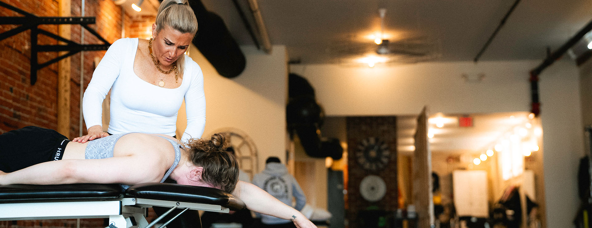 Physical therapist treating a patient in Bryn Mawr, PA