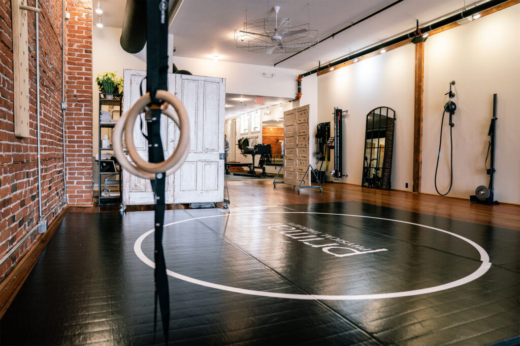 Accessible entrance of Primal Physical Therapy in Bryn Mawr with flat street parking for easy access.