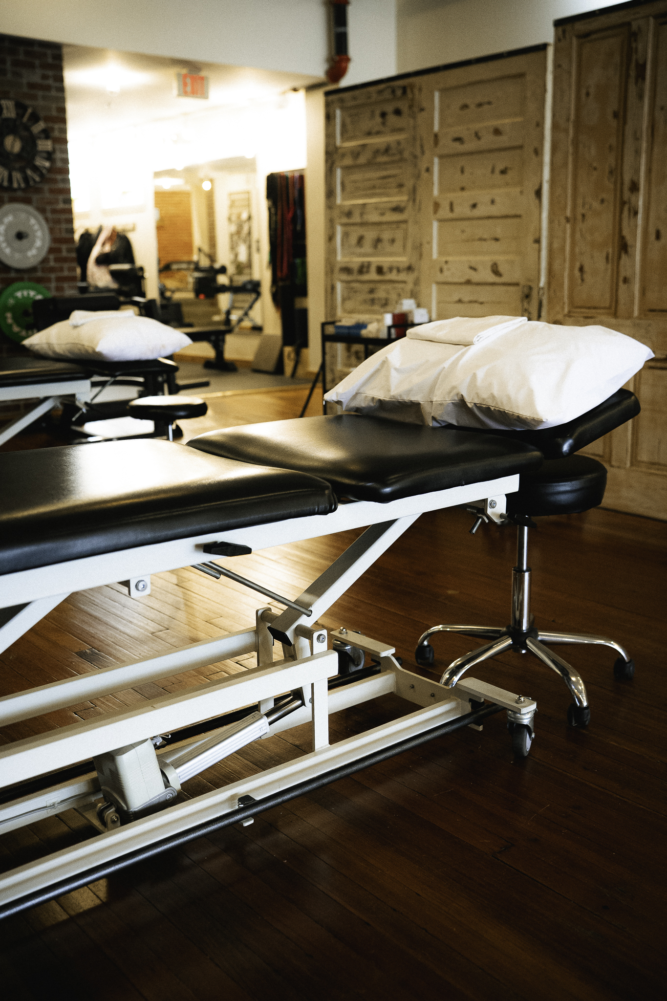 Treatment table inside a Primal Physical Therapy treatment room