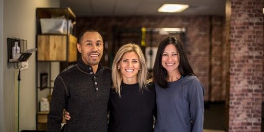 JJ Thomas with physical therapy patients